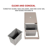 darrahopens Home & Garden > Kitchenware 2x 15L Pull Out Trash Bin Dual Kitchen Garbage Waste Basket Cabinet Bin