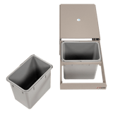 darrahopens Home & Garden > Kitchenware 2x 15L Pull Out Trash Bin Dual Kitchen Garbage Waste Basket Cabinet Bin