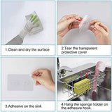 Darrahopens Home & Garden > Kitchenware 3-in-1 Adhesive Stainless Steel Sink Caddy Organizer Storage for Kitchen  Rustproof