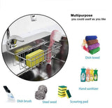 Darrahopens Home & Garden > Kitchenware 3-in-1 Adhesive Stainless Steel Sink Caddy Organizer Storage for Kitchen  Rustproof