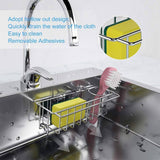 Darrahopens Home & Garden > Kitchenware 3-in-1 Adhesive Stainless Steel Sink Caddy Organizer Storage for Kitchen  Rustproof