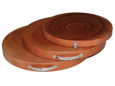 Darrahopens Home & Garden > Kitchenware 3 Natural Hardwood Hygienic Kitchen Cutting Wooden Chopping Board Round