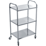 darrahopens Home & Garden > Kitchenware 3 Tiers Food Trolley Cart Stainless Steel Utility Kitchen Dining Service