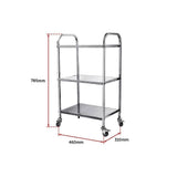 darrahopens Home & Garden > Kitchenware 3 Tiers Food Trolley Cart Stainless Steel Utility Kitchen Dining Service