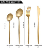 Darrahopens Home & Garden > Kitchenware 36-Piece Stainless Steel Gold Set, Knife Fork Spoon Flatware Set Cutlery Set, 9 sets