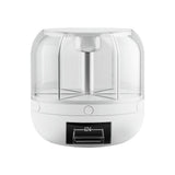 Darrahopens Home & Garden > Kitchenware 6-In-1 Cereal Dispenser Rotating Grain Container 10KG Rice Storage Dry Food Box