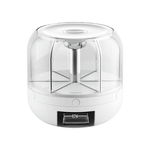Darrahopens Home & Garden > Kitchenware 6-In-1 Cereal Dispenser Rotating Grain Container 10KG Rice Storage Dry Food Box
