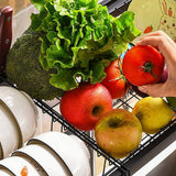 Darrahopens Home & Garden > Kitchenware 85cm Dish Drying Rack Drainer Over Sink Steel Cup Cutlery Organizer 2 Tier