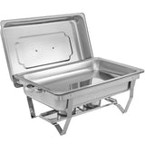 Darrahopens Home & Garden > Kitchenware 9L Chafing Dish Set Buffet Pan Bain Marie Bow Stainless Steel Food Warmer(1*9L)