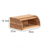 darrahopens Home & Garden > Kitchenware Bamboo Bread Bin Storage Box Kitchen Loaf Pastry Container