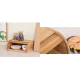darrahopens Home & Garden > Kitchenware Bamboo Bread Bin Storage Box Kitchen Loaf Pastry Container