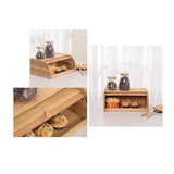 darrahopens Home & Garden > Kitchenware Bamboo Bread Bin Storage Box Kitchen Loaf Pastry Container