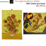 Darrahopens Home & Garden > Kitchenware Bedding House Van Gogh Sunflower Yellow Tea Towel
