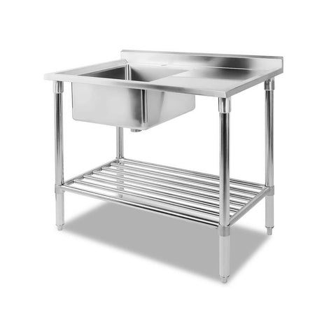 darrahopens Home & Garden > Kitchenware Cefito 100x60cm Commercial Stainless Steel Sink Kitchen Bench