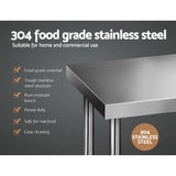 darrahopens Home & Garden > Kitchenware Cefito 1219 x 610mm Commercial Stainless Steel Kitchen Bench