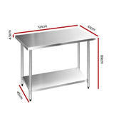 darrahopens Home & Garden > Kitchenware Cefito 1219 x 610mm Commercial Stainless Steel Kitchen Bench