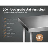 darrahopens Home & Garden > Kitchenware Cefito 1829 x 610mm Commercial Stainless Steel Kitchen Bench