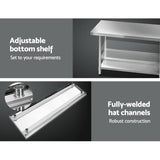darrahopens Home & Garden > Kitchenware Cefito 1829 x 762mm Commercial Stainless Steel Kitchen Bench