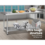 darrahopens Home & Garden > Kitchenware Cefito 1829 x 762mm Commercial Stainless Steel Kitchen Bench