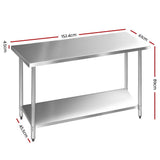 darrahopens Home & Garden > Kitchenware Cefito 610 x 1524mm Commercial Stainless Steel Kitchen Bench