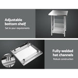 darrahopens Home & Garden > Kitchenware Cefito 762 x 762mm Commercial Stainless Steel Kitchen Bench