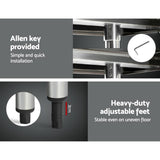 darrahopens Home & Garden > Kitchenware Cefito 762 x 762mm Commercial Stainless Steel Kitchen Bench with 4pcs Castor Wheels