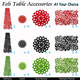 Darrahopens Home & Garden > Kitchenware Choice Set of 4 Felt Rectangular Table Placemats Black