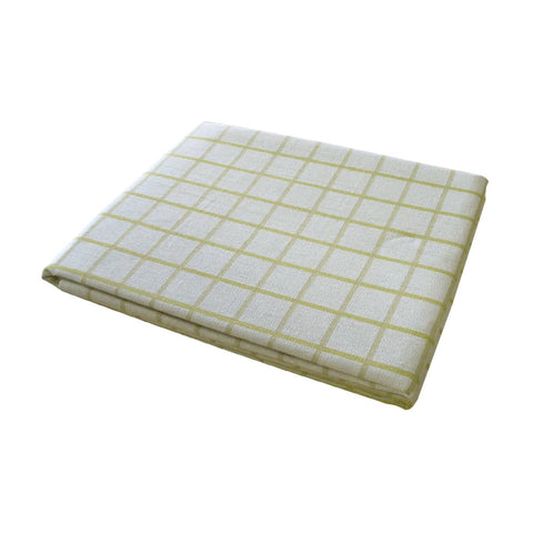 Darrahopens Home & Garden > Kitchenware Cotton Grid Checks Oblong Table Cloth Yellow 130 x 180cm
