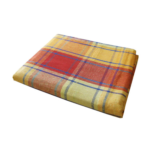 Darrahopens Home & Garden > Kitchenware Cotton Plaid Checks Oblong Table Cloth Yellow 150 x 230cm