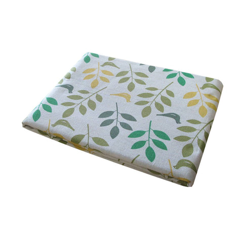 Darrahopens Home & Garden > Kitchenware Cotton Yellow Leaves Birdie Oblong Table Cloth 150 x 230cm