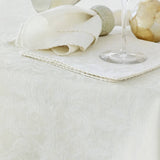 Darrahopens Home & Garden > Kitchenware Damask Embossed Tablecloth 180 x 180 cm Bright White (aka Gardenia or Marshmallow)