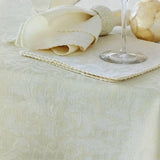 Darrahopens Home & Garden > Kitchenware Damask Embossed Tablecloth 180 x 180 cm Ivory (aka Whisper White)