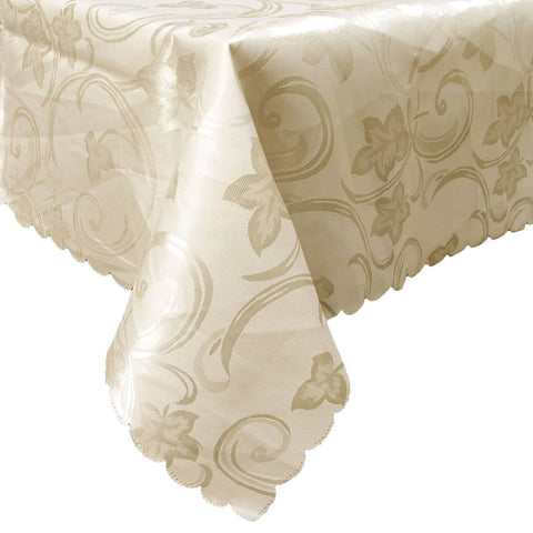 Darrahopens Home & Garden > Kitchenware Deco Cream Luxury Jacquard Tablecloth 150 x 270 cm