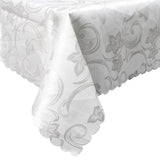 Darrahopens Home & Garden > Kitchenware Deco White Luxury Jacquard Tablecloth 150 x 220 cm