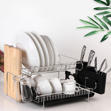 Darrahopens Home & Garden > Kitchenware Dish Drying Rack Drainer Cup Plate Holder Cutlery Tray Kitchen Organiser