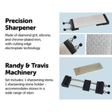 darrahopens Home & Garden > Kitchenware Double-Sided Diamond Knife Sharpeners Sharpening Stone W/ Stone Holder