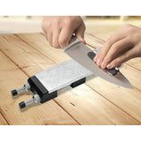 darrahopens Home & Garden > Kitchenware Double-Sided Diamond Knife Sharpeners Sharpening Stone W/ Stone Holder