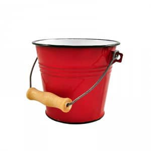 Darrahopens Home & Garden > Kitchenware Enam Bucket 1 litre Red