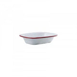 Darrahopens Home & Garden > Kitchenware Enam Pie Dish 18cm Red Rim