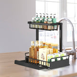 Darrahopens Home & Garden > Kitchenware GOMINIMO 2 Tier Multi-purpose Under Sink Storage Rack (Black) GO-USO-103-JX