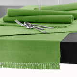 Darrahopens Home & Garden > Kitchenware Hoydu Cotton Ribbed Table Runner 45cm x 150cm - APPLE GREEN