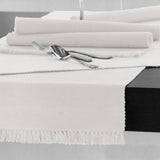 Darrahopens Home & Garden > Kitchenware Hoydu Cotton Ribbed Table Runner 45cm x 150cm - MARSHMALLOW