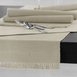 Darrahopens Home & Garden > Kitchenware Hoydu Cotton Ribbed Table Runner 45cm x 150cm - PEBBLE