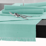 Darrahopens Home & Garden > Kitchenware Hoydu Cotton Ribbed Table Runner 45cm x 200cm - LIGHT TURQUOISE