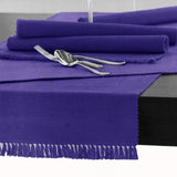 Darrahopens Home & Garden > Kitchenware Hoydu Cotton Ribbed Table Runner 45cm x 200cm - ULTRA VIOLET