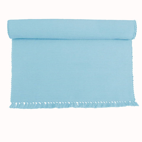 Darrahopens Home & Garden > Kitchenware Hoydu Set of 2 - Cotton Ribbed Table Placemats Sky Blue