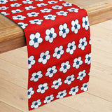 Darrahopens Home & Garden > Kitchenware IDC Homewares 100% Cotton Printed Table Runner Cotton Bud Red