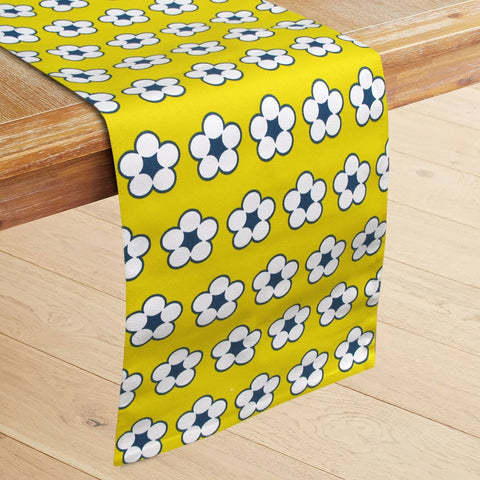 Darrahopens Home & Garden > Kitchenware IDC Homewares 100% Cotton Printed Table Runner Cotton Bud Yellow
