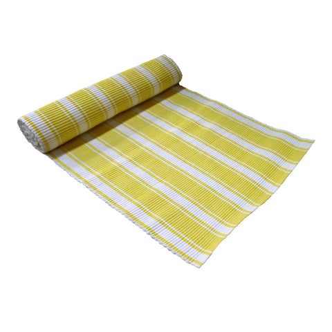 Darrahopens Home & Garden > Kitchenware IDC Homewares Ribbed Pattern Table Runner Panama Narrow Yellow