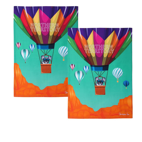 Darrahopens Home & Garden > Kitchenware IDC Homewares Set of 2 Christopher Vine Design Tea Towels Northern Territory